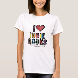 Camiseta Me encantan los Libros Indie Diseño de Autores Gua