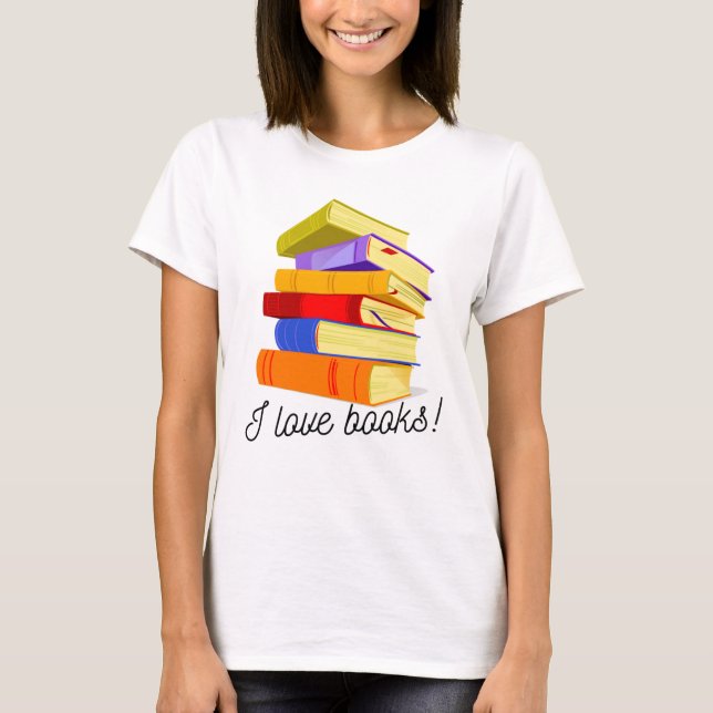 Camiseta Me encantan los libros T-Shirt (Anverso)