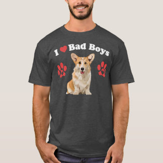 Camiseta Me Encantan Los Malos Muchachos Graciosos Corgi Pe
