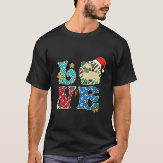 Camiseta Me encantan los Navidades de Perro Pug