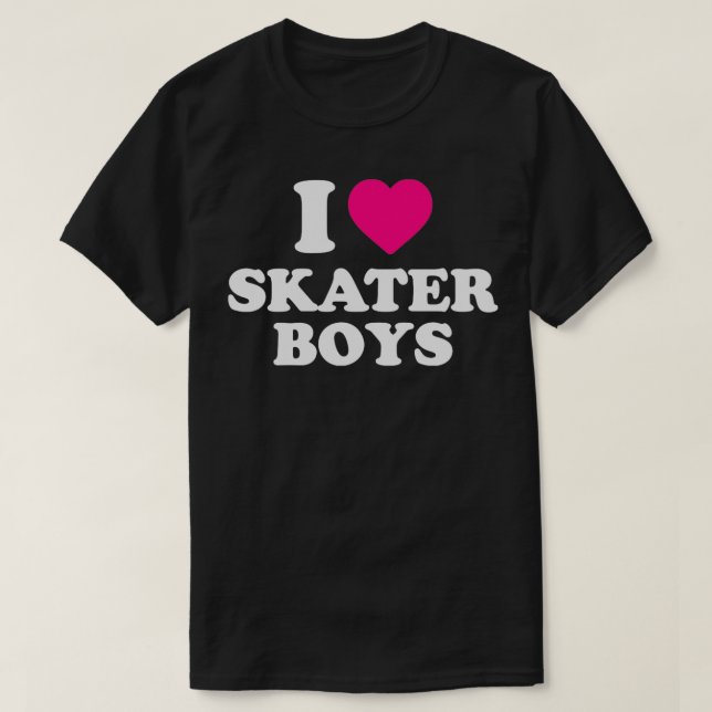 Camiseta Me encantan los niños de patinaje 17 (Diseño del anverso)