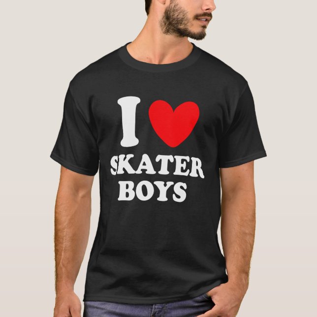 Camiseta me encantan los niños del patinaje (Anverso)