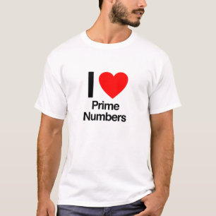 Camiseta me encantan los números primos