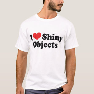 Camiseta Me encantan los objetos brillantes del corazón - j