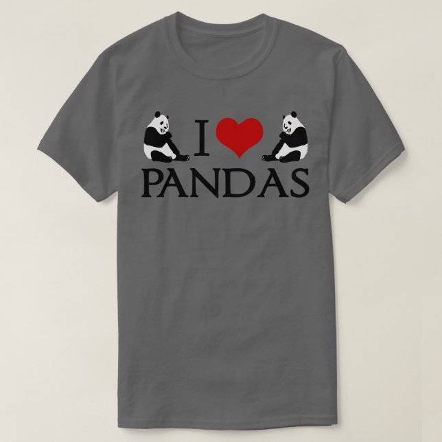 Camiseta Me encantan los osos panda (Diseño del anverso)