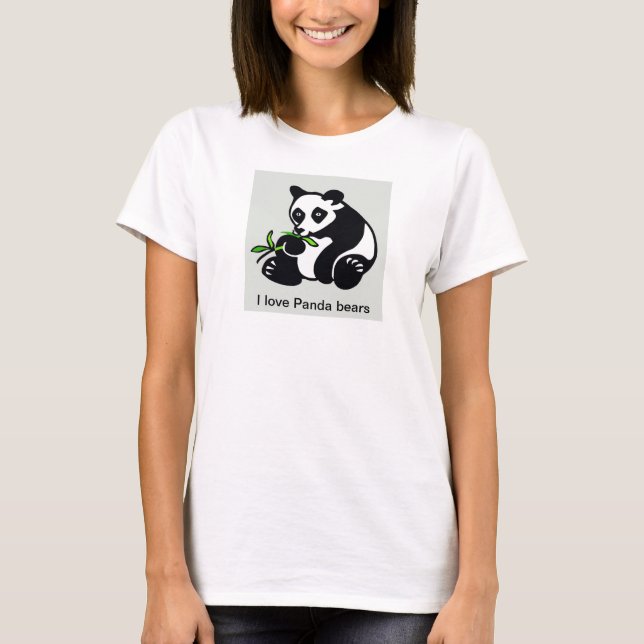Camiseta Me encantan los osos pandas - Vida silvestre - Dib (Anverso)