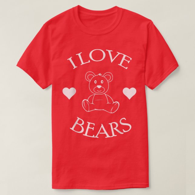 Camiseta Me encantan los osos regalos del oso más de 1063 (Diseño del anverso)