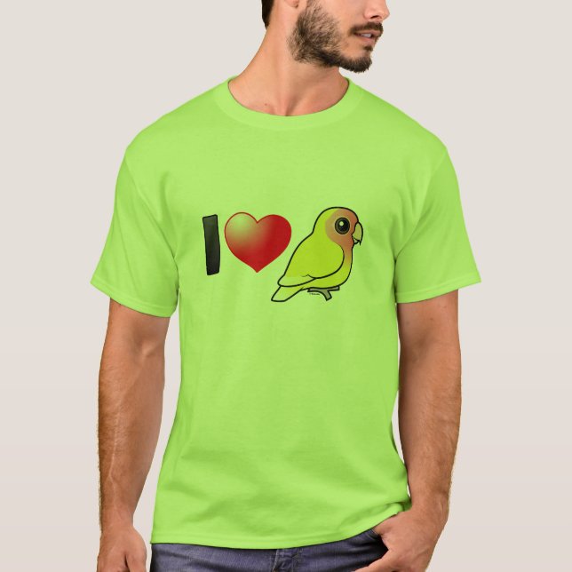 Camiseta Me encantan los pájaros amorosos de lutino (Anverso)