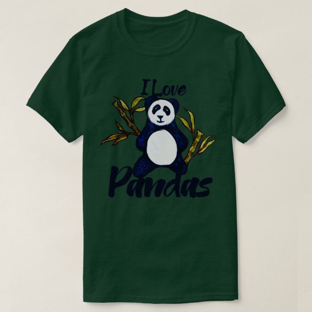 Camiseta Me encantan los pandas (Diseño del anverso)