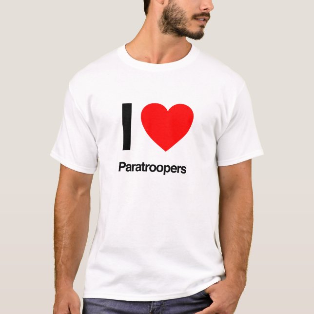 Camiseta me encantan los paracaidistas (Anverso)