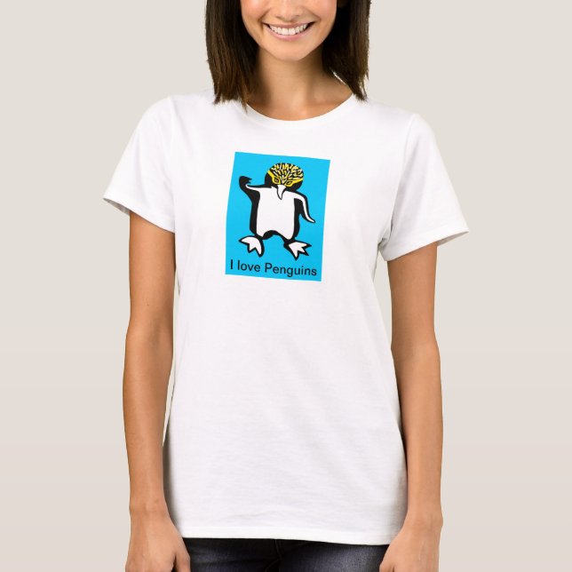 Camiseta Me encantan los PENGUINOS - Naturaleza - Antártida (Anverso)
