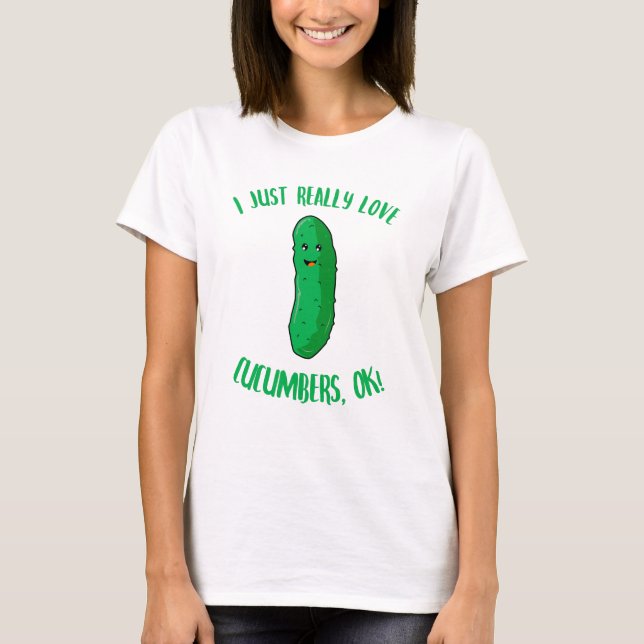 Camiseta Me encantan los pepinos. (Anverso)