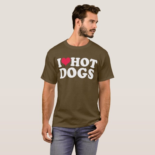 Camiseta Me encantan los perros calientes (Anverso completo)