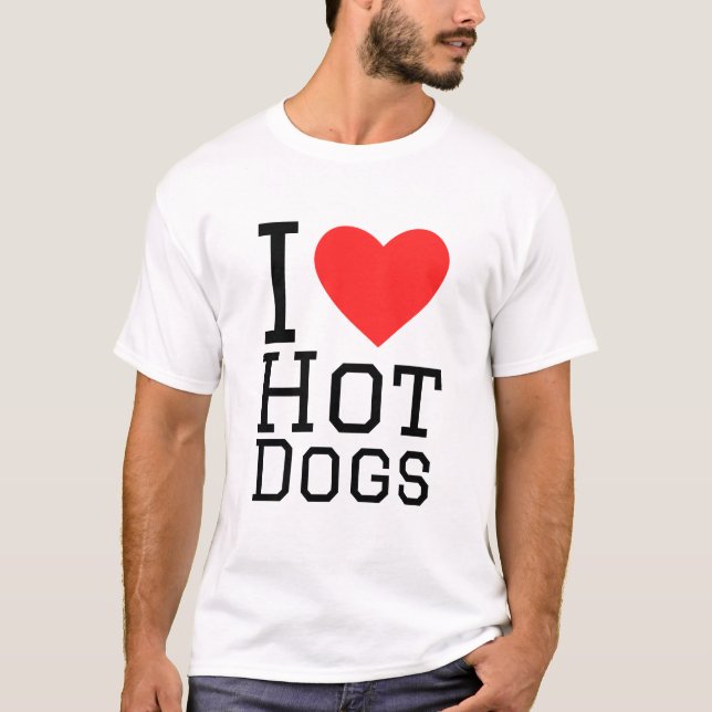 Camiseta Me encantan los perros calientes (Anverso)
