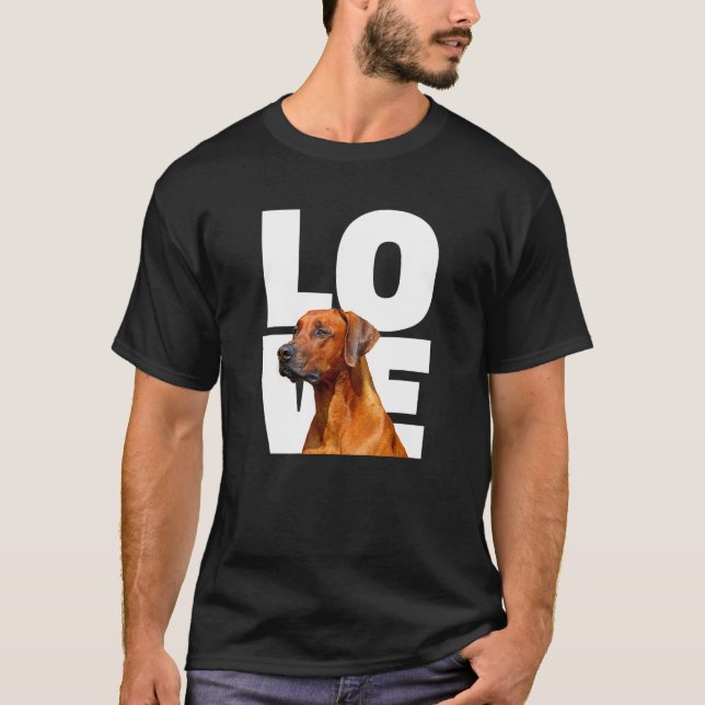 Camiseta Me Encantan Los Perros Cute Rhodesian Ridgeback T (Anverso)