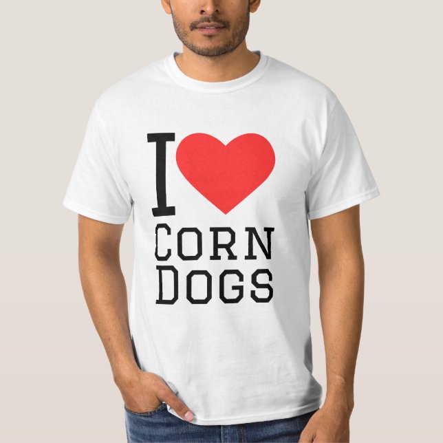 Camiseta Me encantan los perros de maíz (Anverso)