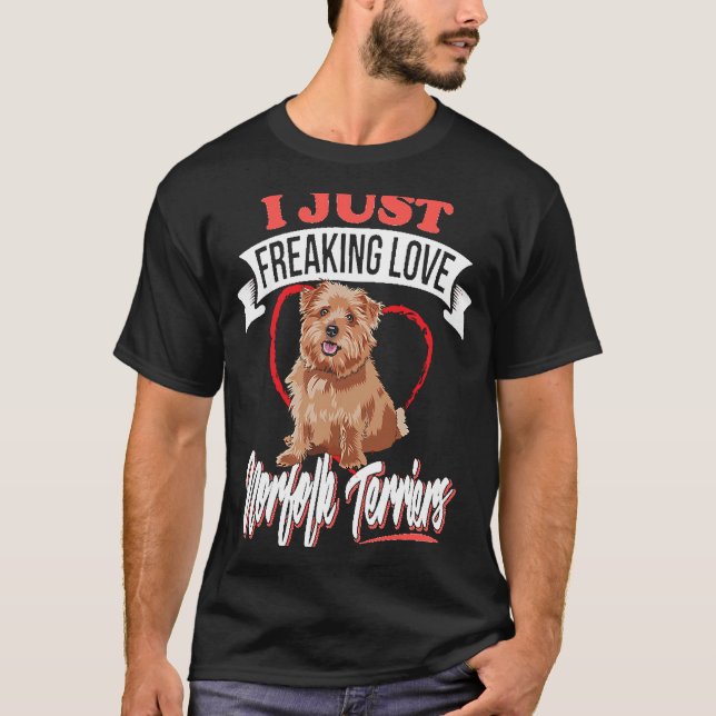Camiseta Me Encantan Los Perros De Perro De Norfolk Terrier (Anverso)