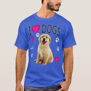 Camiseta Me encantan los perros - el recuperador de Golden