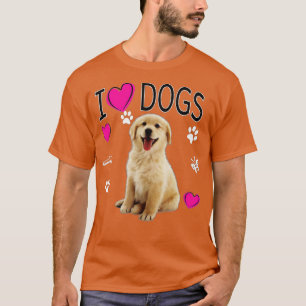 Camiseta Me encantan los perros - el recuperador de Golden 