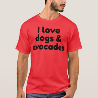 Camiseta Me Encantan Los Perros Y AguacatesT-Shirt