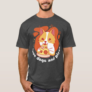 Camiseta Me encantan los perros y la pizza de la Pizzeria C