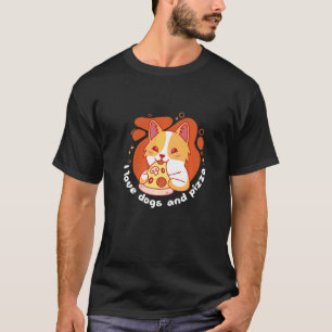 Camiseta Me encantan los perros y la pizza de la Pizzeria C