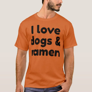 Camiseta Me Encantan Los Perros Y Ramen 491