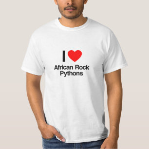 Camiseta me encantan los pitones de rock africano