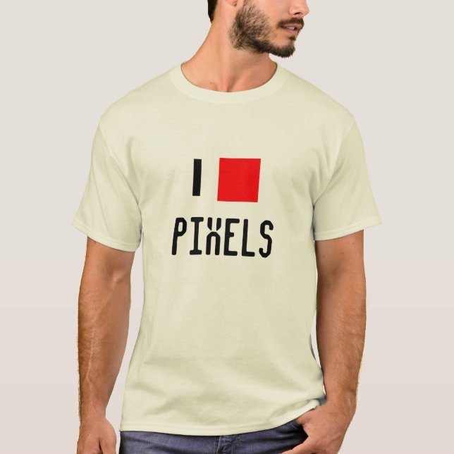 Camiseta Me encantan los píxeles (Anverso)