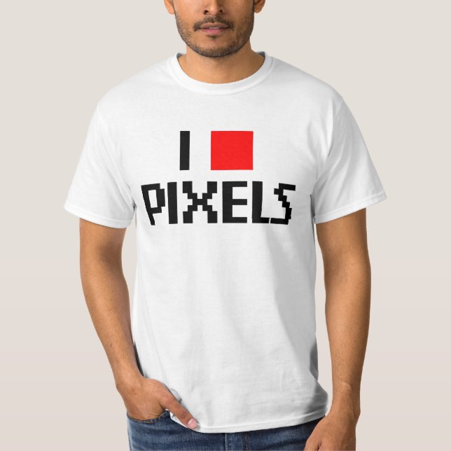 Camiseta Me encantan los píxeles (Anverso)
