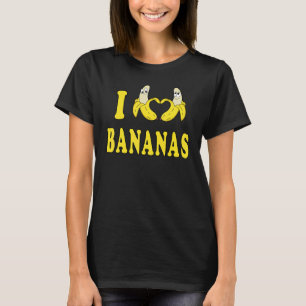 Camiseta Me encantan los plátanos y los plátanos.