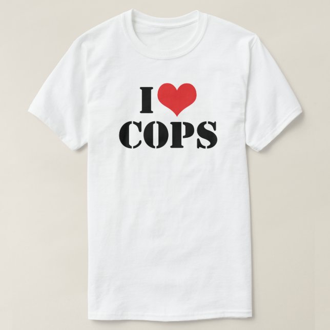 Camiseta Me Encantan Los Policías (Diseño del anverso)