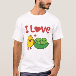 Camiseta Me encantan los pollo Hummus Kawaii