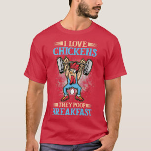 Camiseta Me Encantan Los Pollos, El Desayuno De Poop, El Hu