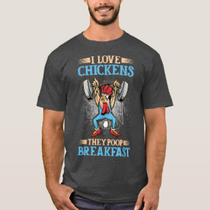 Camiseta Me Encantan Los Pollos, El Desayuno De Poop, El Hu