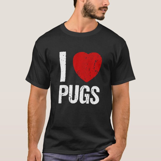 Camiseta Me encantan los pugs (Anverso)