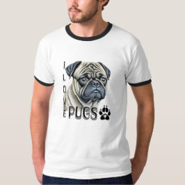 Camiseta Me encantan los Pugs | Propietarios de perros call