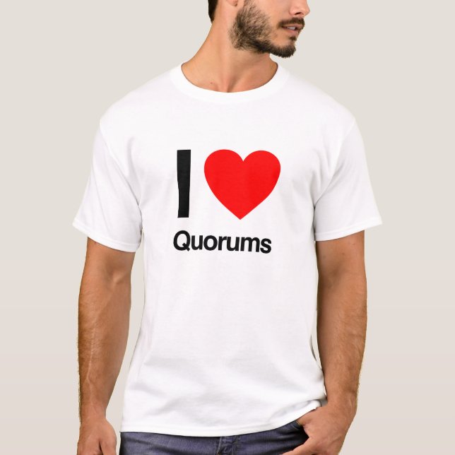 Camiseta me encantan los quórum (Anverso)