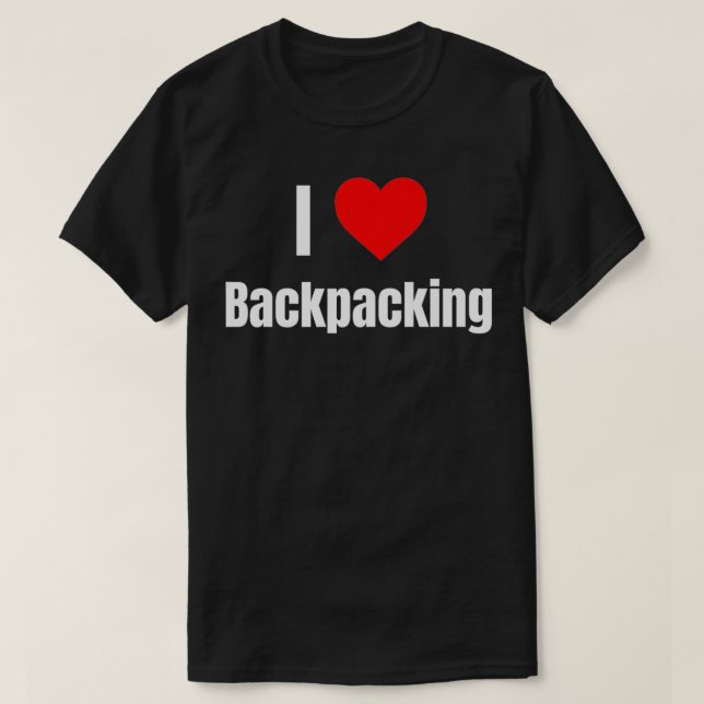 Camiseta Me encantan los regalos de mochilero de los hombre (Diseño del anverso)