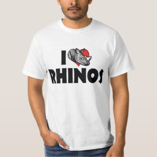 Camiseta Me encantan los rinocerontes cardíacos - Rhinocero