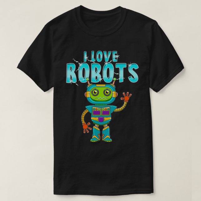 Camiseta Me encantan los robots (Diseño del anverso)