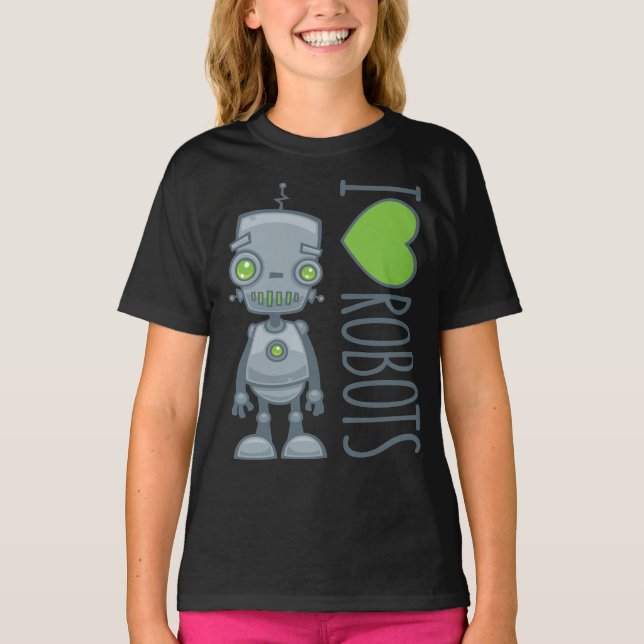 Camiseta Me encantan los robots (Anverso)
