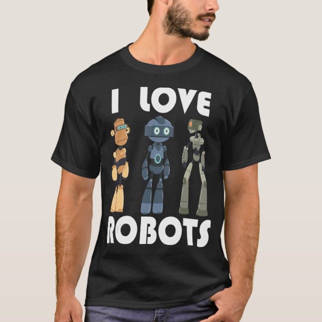 Camiseta Me encantan los robots (Anverso)