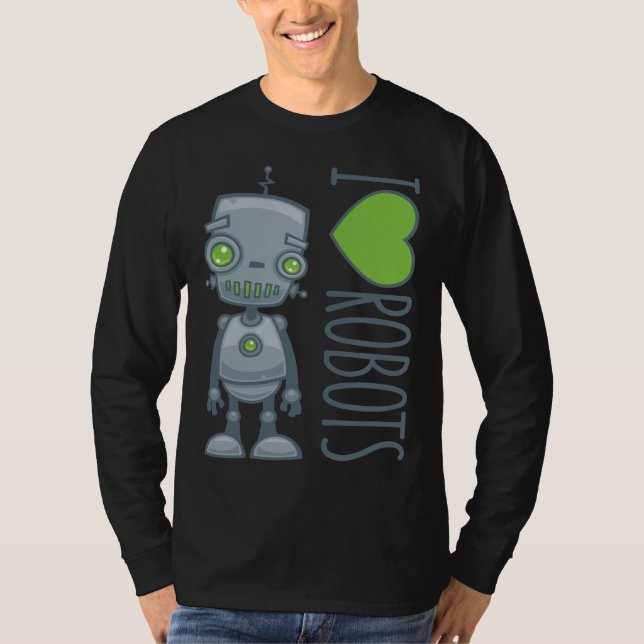 Camiseta Me encantan los robots (Anverso)