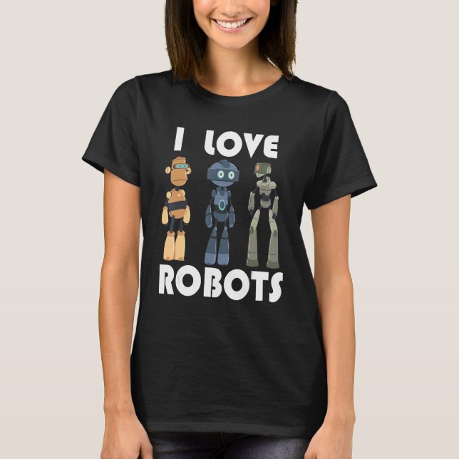 Camiseta Me encantan los robots (Anverso)