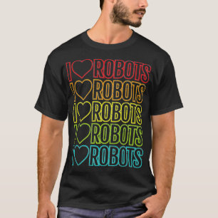 Camiseta Me encantan los robots 70s Vintage Robot Tee