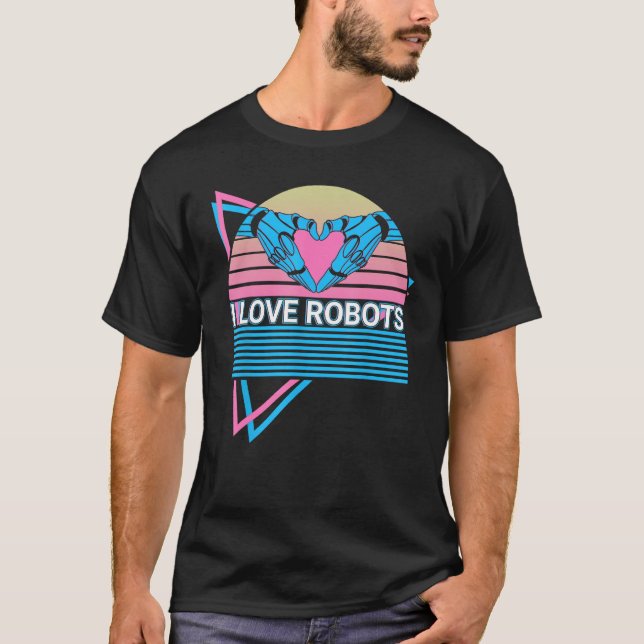 Camiseta Me encantan los robots. Me encantan los robots. (Anverso)