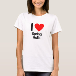 Camiseta me encantan los rollos de primavera