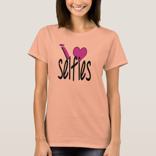 Camiseta me encantan los selfies (Anverso)