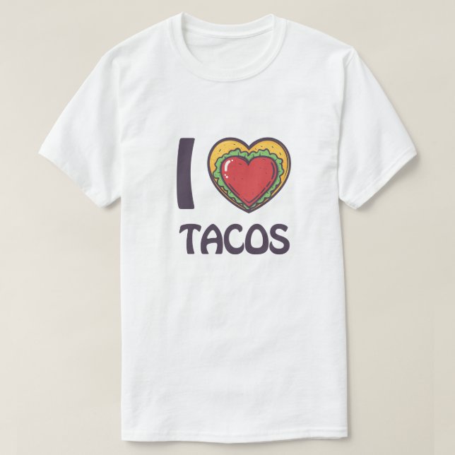 Camiseta Me encantan los tacos (Diseño del anverso)